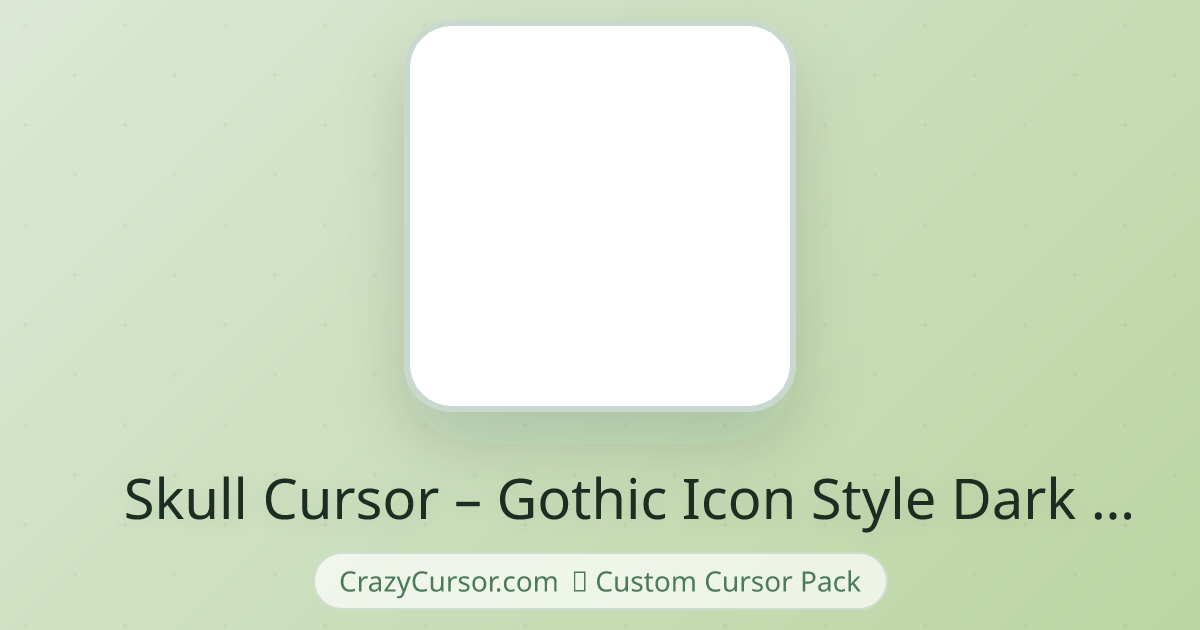 Skull Cursor Dark Gothic